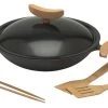 Spring Wokset ø 35 Cm Met Deksel Gietijzer Zwart