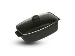 Gastrolux Expert Braadpan Voor Inductie 32,5 X 20,5 Cm H 18 Cm Incl. Glasdeksel Aluminium