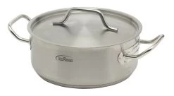 Inoxibar Industriële Lage Kookpan ø 24 Cm Rvs Mat