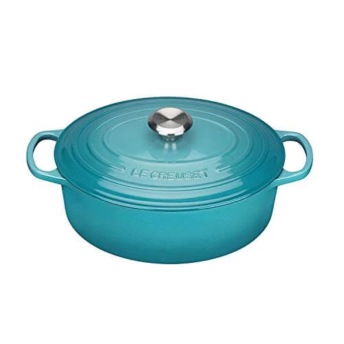Le Creuset Signature Braadpan Ovaal 6,3 Liter ø 31 Cm Gietijzer Caribbean Blue 1 Le Creuset Signature Braadpan Ovaal 6,3 Liter ø 31 Cm Gietijzer Caribbean Blue
