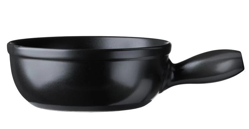 Spring Eco Caquelon / Fonduepan ø 24 Cm Mat Zwart 1 Spring Eco Caquelon / Fonduepan ø 24 Cm Mat Zwart