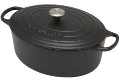Le Creuset Signature Braadpan Ovaal 8,9 Liter ø 35 Cm Gietijzer Mat Zwart