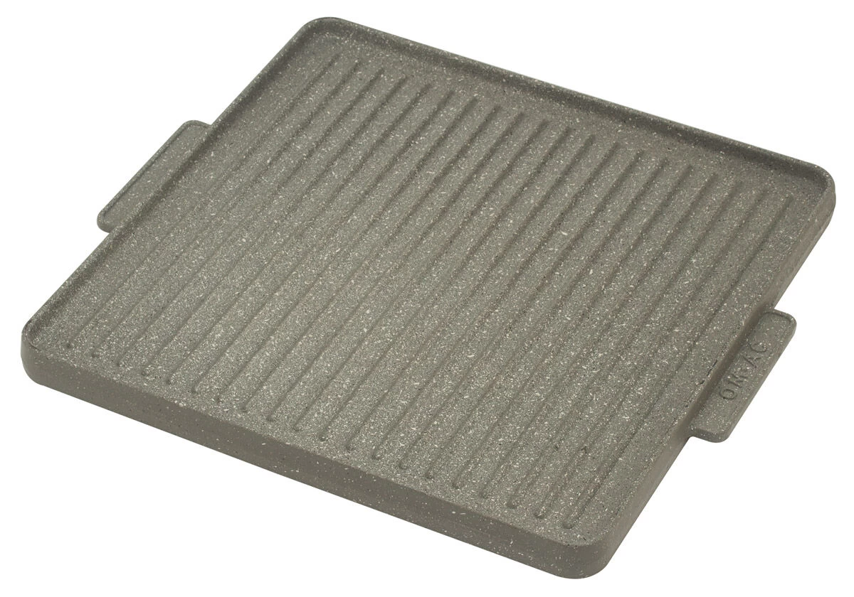 O.M.A.C. Dubbelzijdige Grillplaat Vierkant 41 X 41 Cm Anti-aanbaklaag Grijs 1 O.M.A.C. Dubbelzijdige Grillplaat Vierkant 41 X 41 Cm Anti-aanbaklaag Grijs