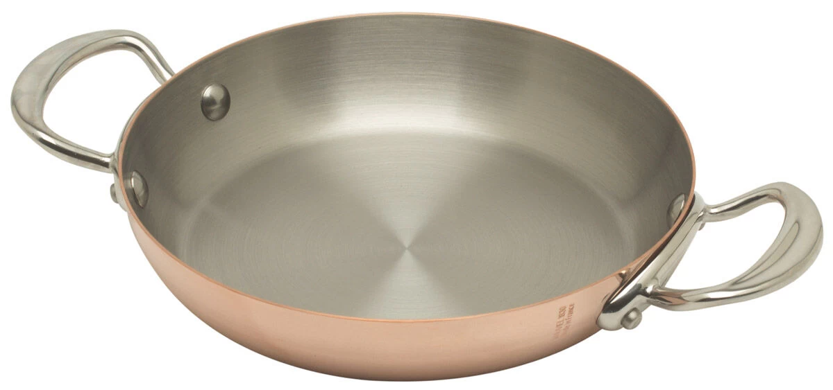 Mauviel M'150S Serveer- En Paellapan ø 32 Cm Koper Rvs Greep 1 Mauviel M'150S Serveer- En Paellapan ø 32 Cm Koper Rvs Greep