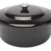 Le Creuset Faitout Braadpan Met Plaatstalen Deksel 7,8 Liter ø 32 Cm Gietijzer Zwart