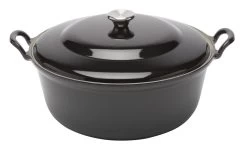 Le Creuset Faitout Braadpan Met Plaatstalen Deksel 7,8 Liter ø 32 Cm Gietijzer Zwart
