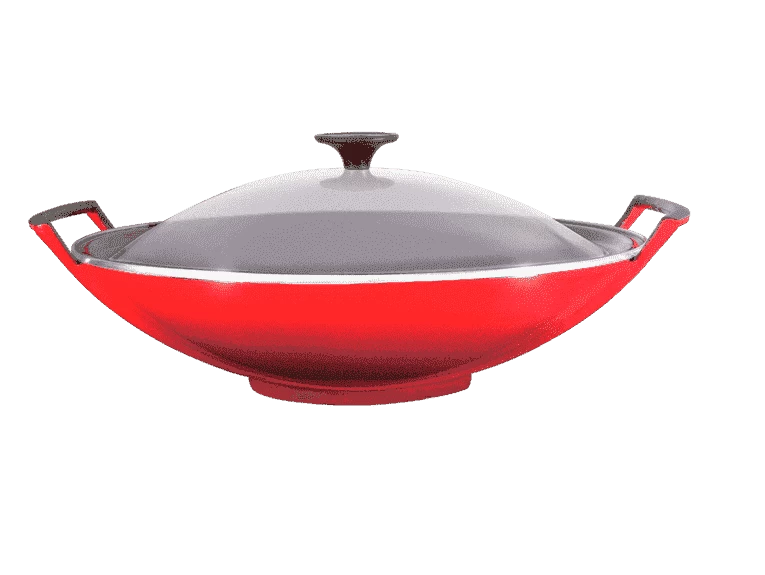 Le Creuset Wok Met Glazen Deksel 4,5 Liter ø 36 Cm Gietijzer Kersrood 1 Le Creuset Wok Met Glazen Deksel 4,5 Liter ø 36 Cm Gietijzer Kersrood