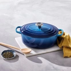 Le Creuset Signature Braadpan Ovaal 6,3 Liter ø 31 Cm Gietijzer Azure -Keuken Pot Winkel ovaal4 1 2