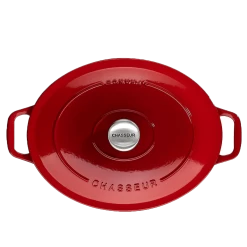 Chasseur Braadpan Ovaal 6 Liter ø 31 Cm Gietijzer Rood -Keuken Pot Winkel oval casserole rubis01 1