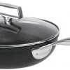 Cristel Castel'pro Exceliss+ Ultralu Sauteerpan Met Anti-aanbaklaag En Glasdeksel ø 24 Cm Aluminium Zwart