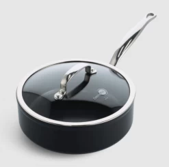 Keuken Pot Winkel 19 Greenpan Barcelona Pro Sauteerpan Met Keramische Laag En Glasdeksel ø 28 Cm